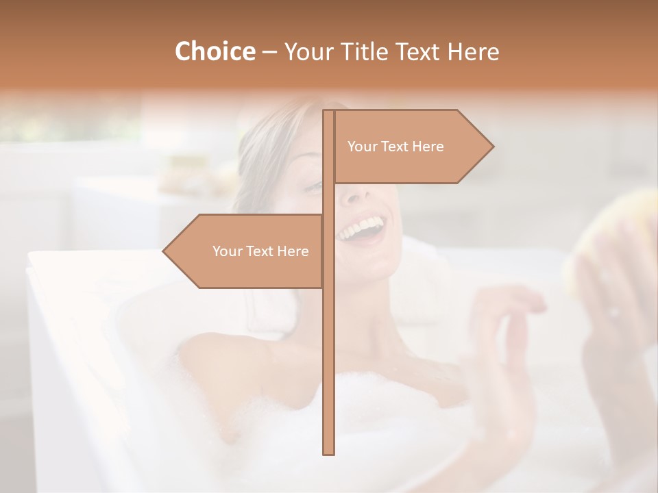 Bathtub Relaxed Relaxation PowerPoint Template