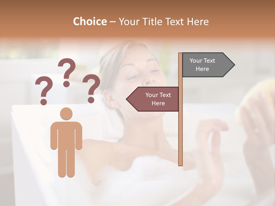 Bathtub Relaxed Relaxation PowerPoint Template