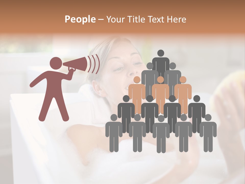Bathtub Relaxed Relaxation PowerPoint Template