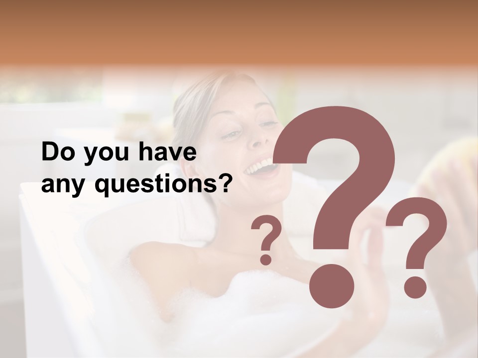 Bathtub Relaxed Relaxation PowerPoint Template