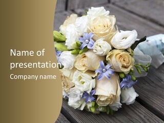 Happiness Elegance Nosegay PowerPoint Template