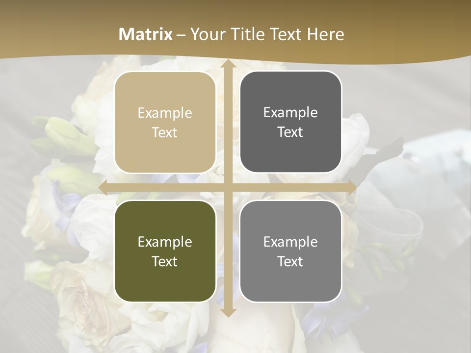 Happiness Elegance Nosegay PowerPoint Template