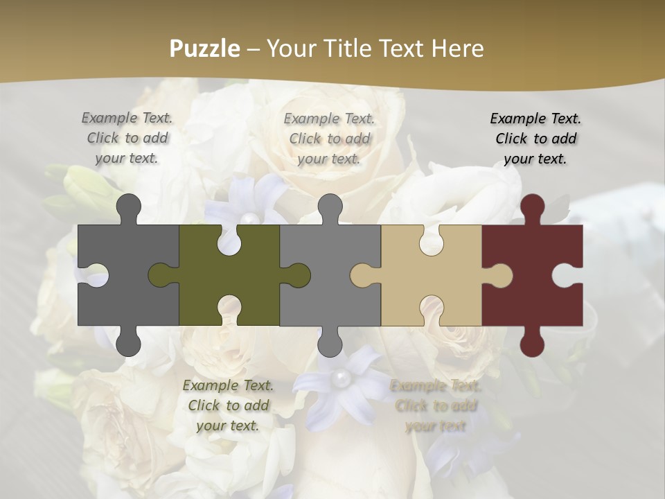 Happiness Elegance Nosegay PowerPoint Template