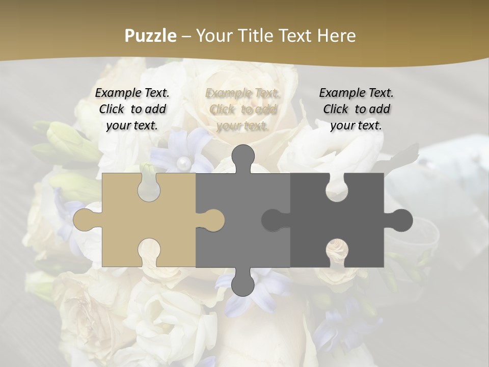 Happiness Elegance Nosegay PowerPoint Template