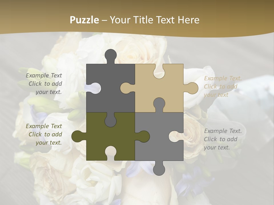 Happiness Elegance Nosegay PowerPoint Template