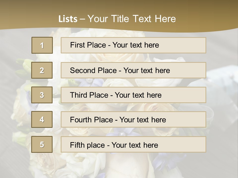 Happiness Elegance Nosegay PowerPoint Template