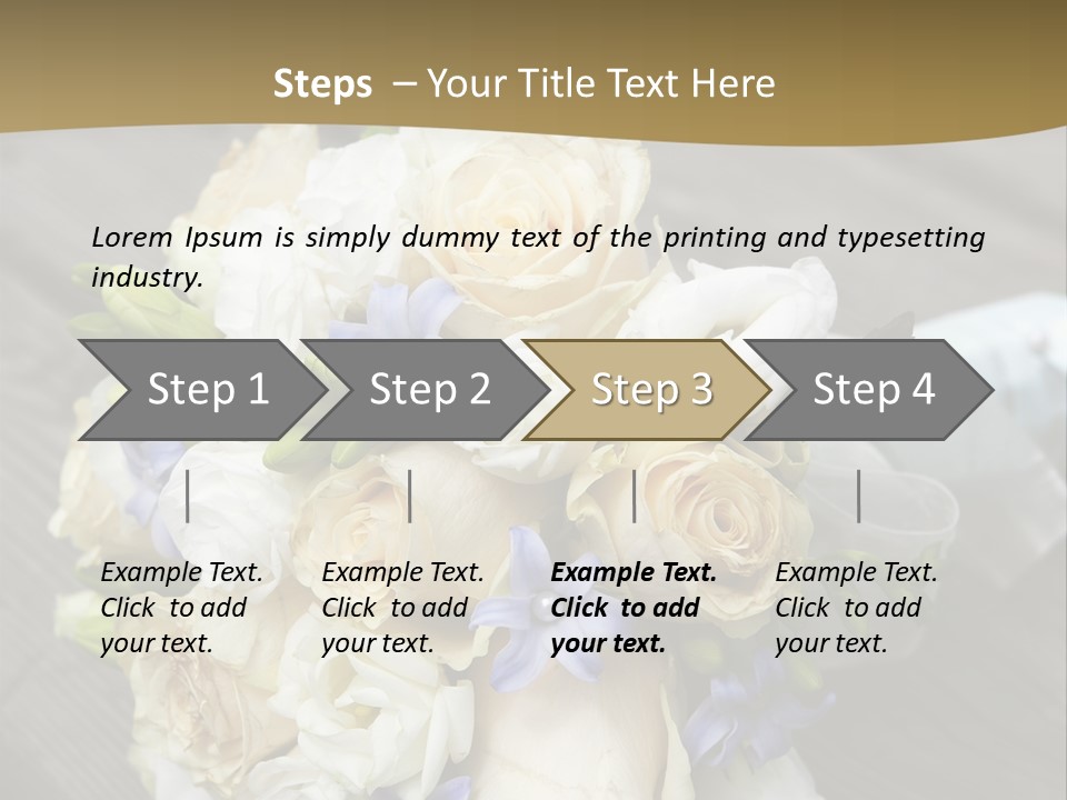 Happiness Elegance Nosegay PowerPoint Template