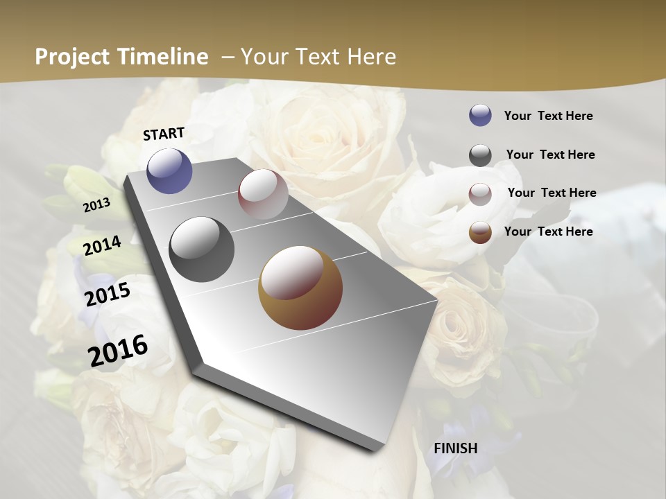 Happiness Elegance Nosegay PowerPoint Template
