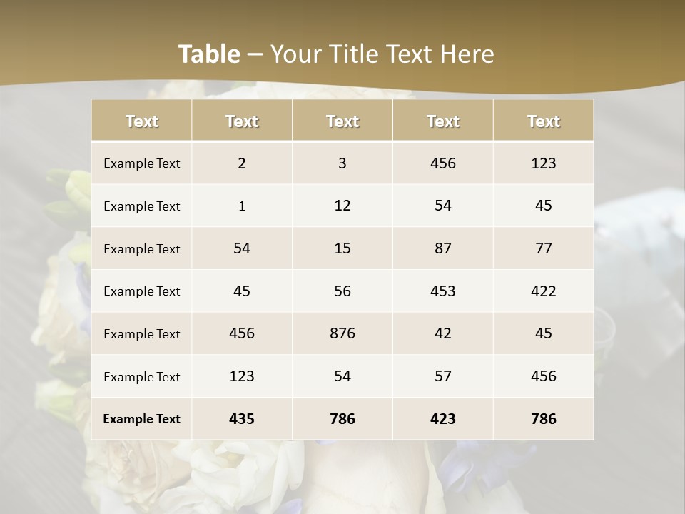 Happiness Elegance Nosegay PowerPoint Template