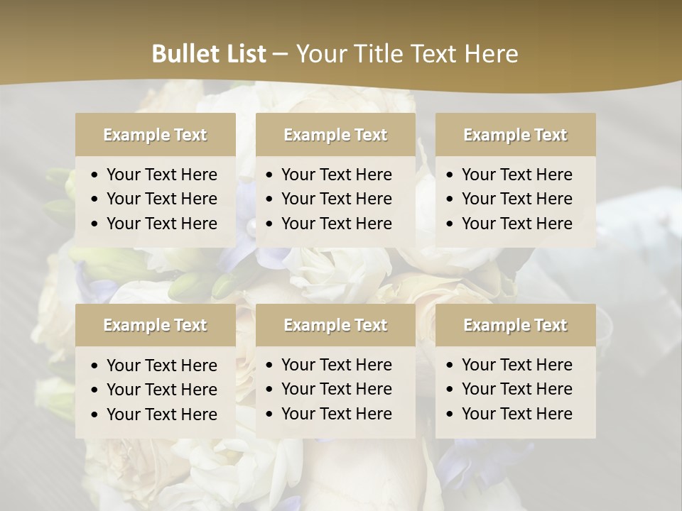 Happiness Elegance Nosegay PowerPoint Template