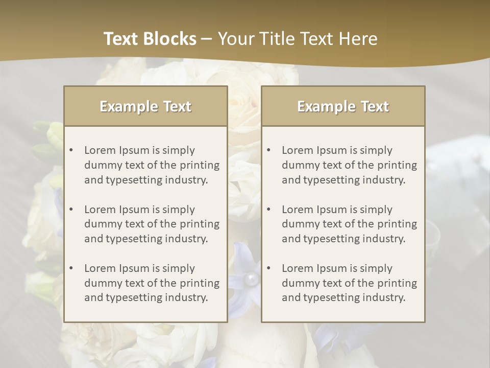 Happiness Elegance Nosegay PowerPoint Template