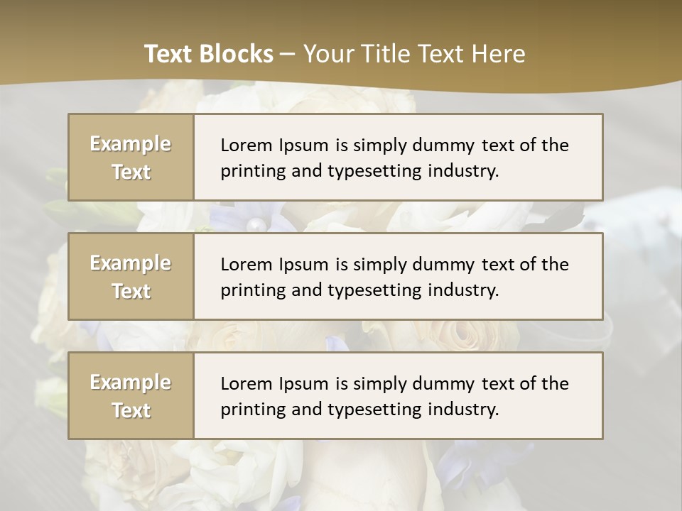 Happiness Elegance Nosegay PowerPoint Template