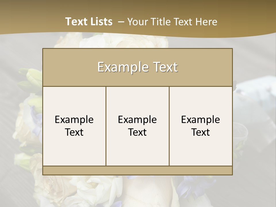 Happiness Elegance Nosegay PowerPoint Template