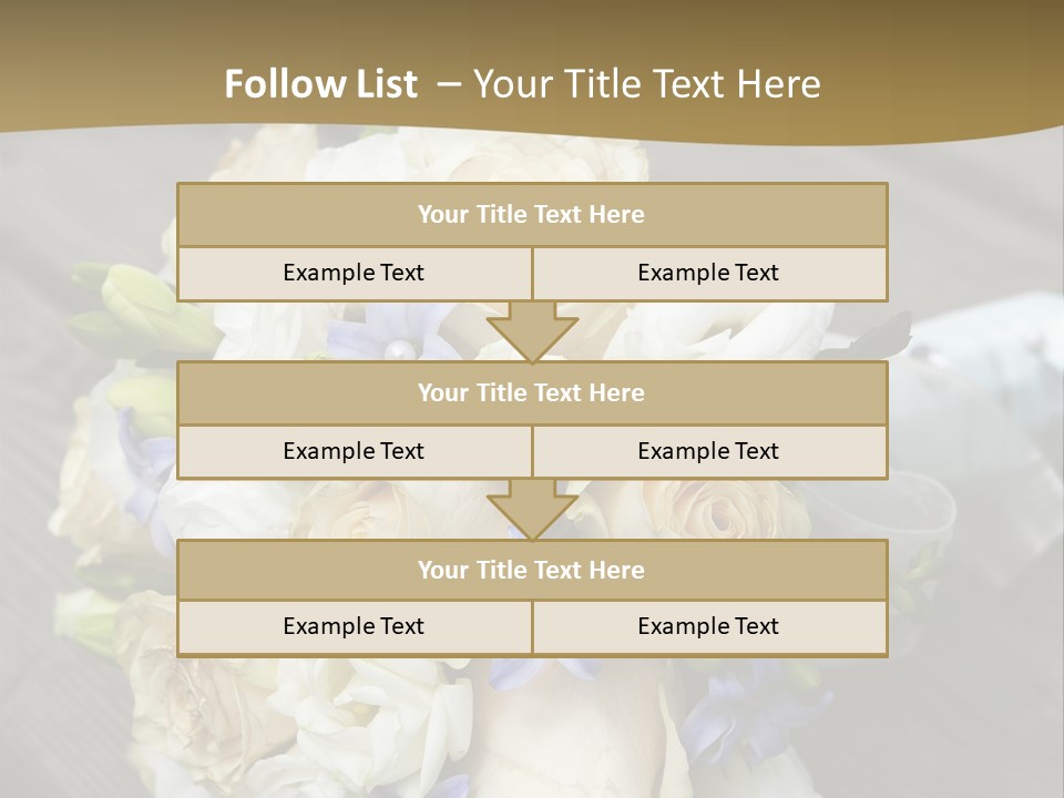 Happiness Elegance Nosegay PowerPoint Template
