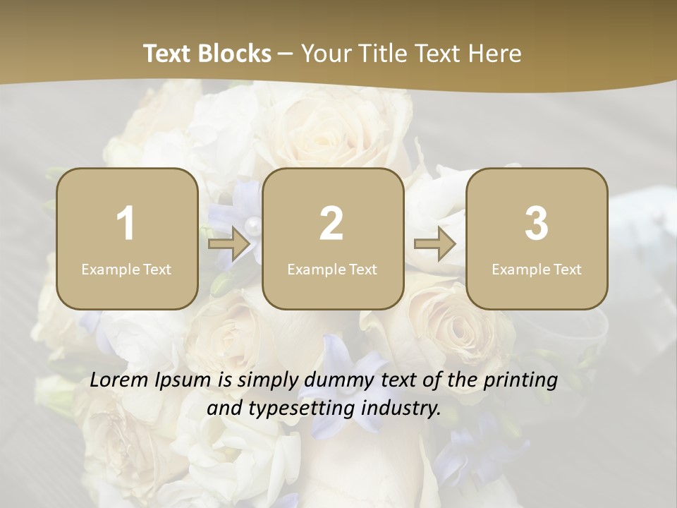 Happiness Elegance Nosegay PowerPoint Template