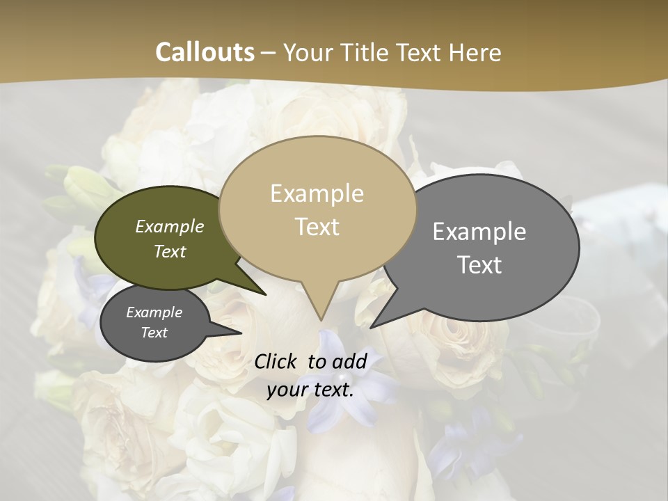 Happiness Elegance Nosegay PowerPoint Template