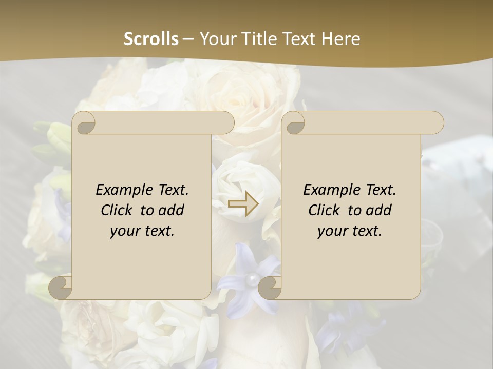 Happiness Elegance Nosegay PowerPoint Template