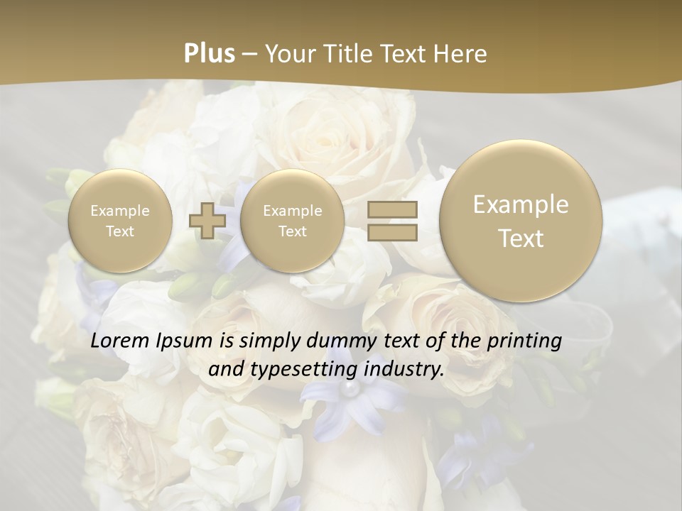 Happiness Elegance Nosegay PowerPoint Template