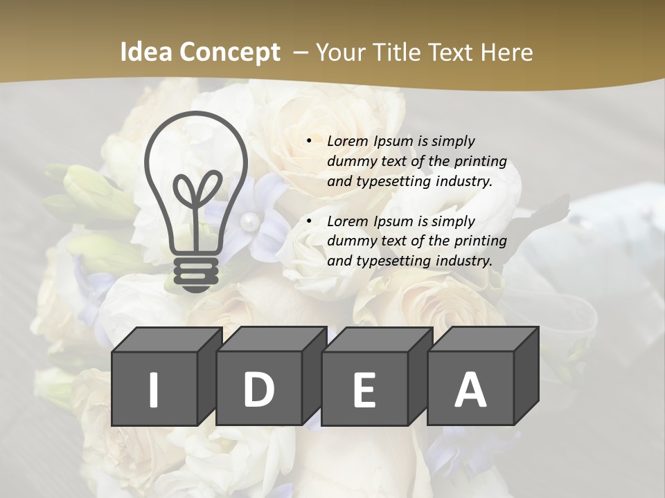 Happiness Elegance Nosegay PowerPoint Template