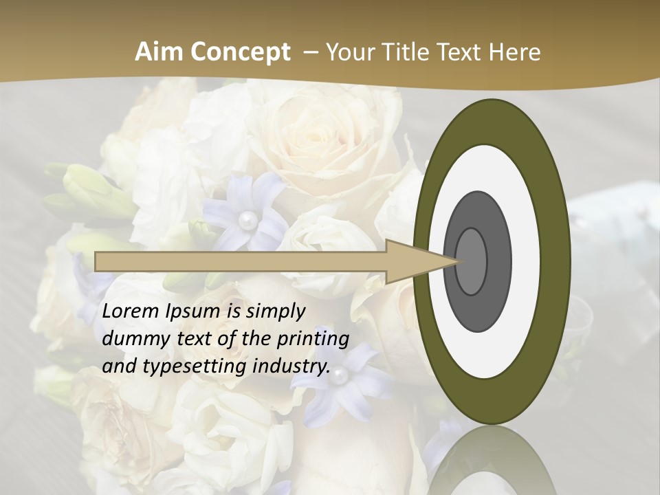 Happiness Elegance Nosegay PowerPoint Template