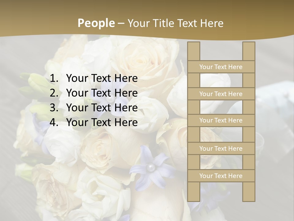 Happiness Elegance Nosegay PowerPoint Template
