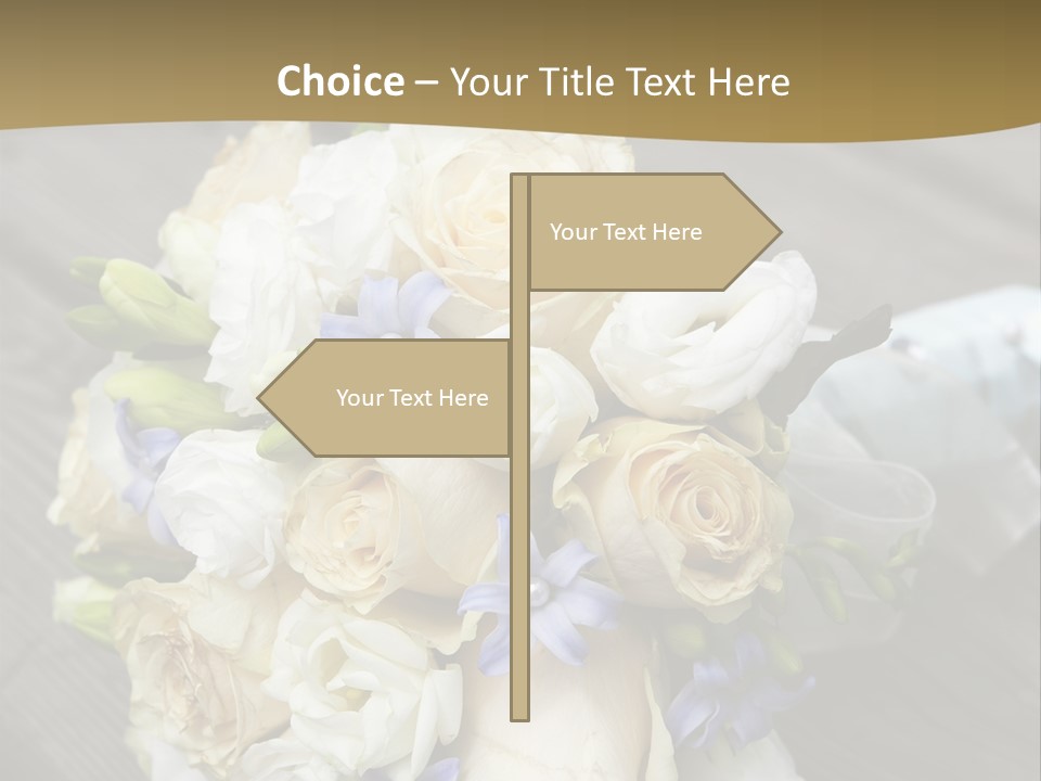 Happiness Elegance Nosegay PowerPoint Template