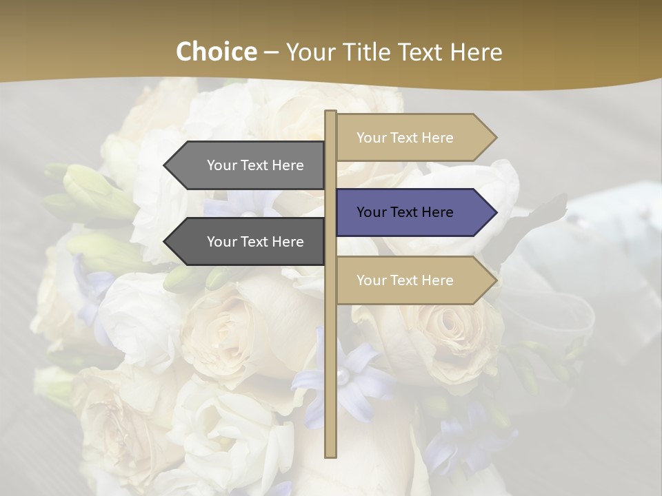 Happiness Elegance Nosegay PowerPoint Template