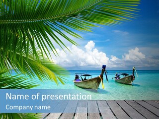 Bay Tropical Sunny PowerPoint Template