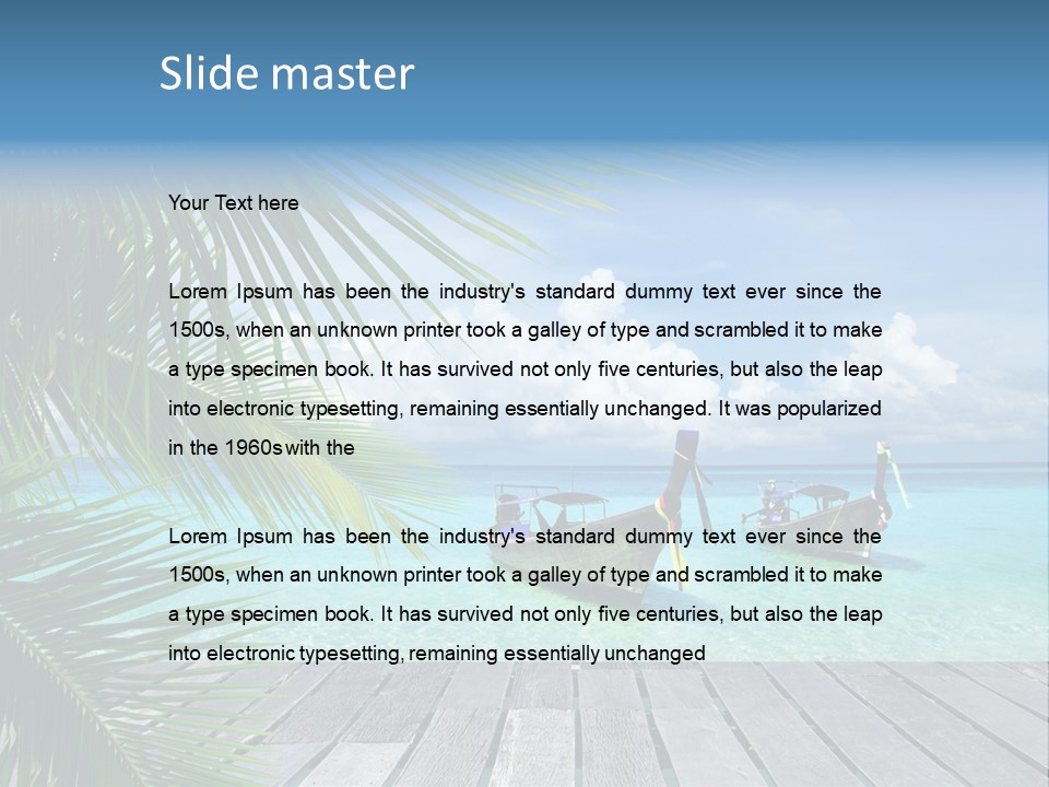 Bay Tropical Sunny PowerPoint Template