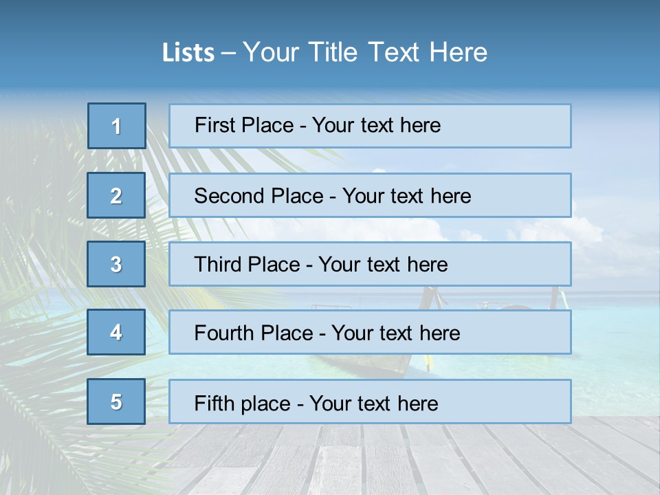 Bay Tropical Sunny PowerPoint Template