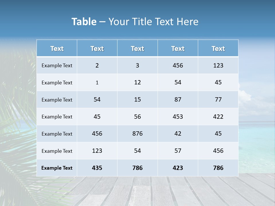 Bay Tropical Sunny PowerPoint Template