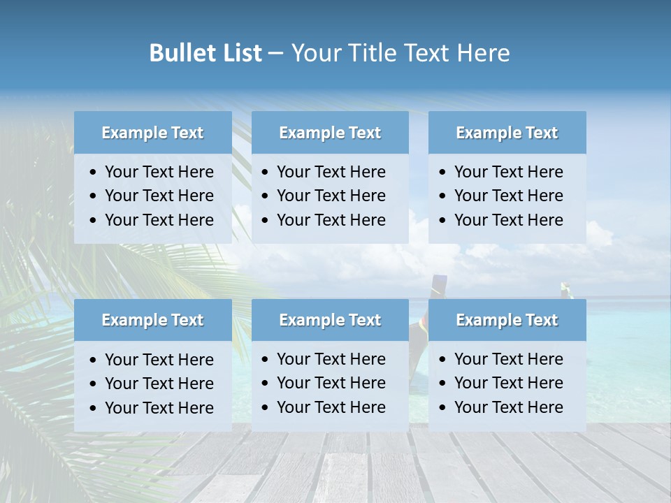 Bay Tropical Sunny PowerPoint Template