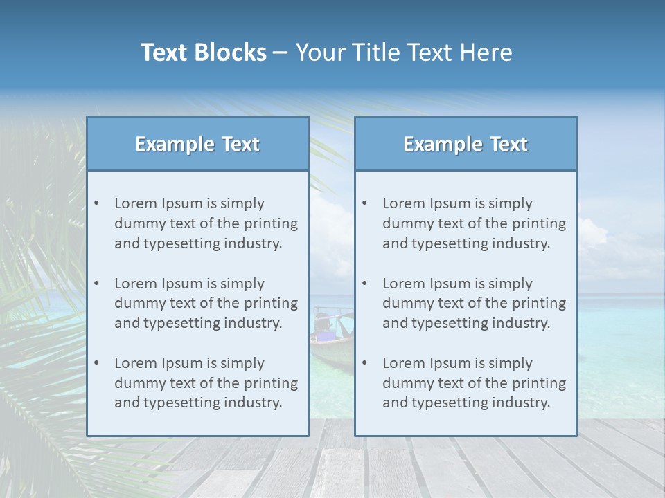 Bay Tropical Sunny PowerPoint Template
