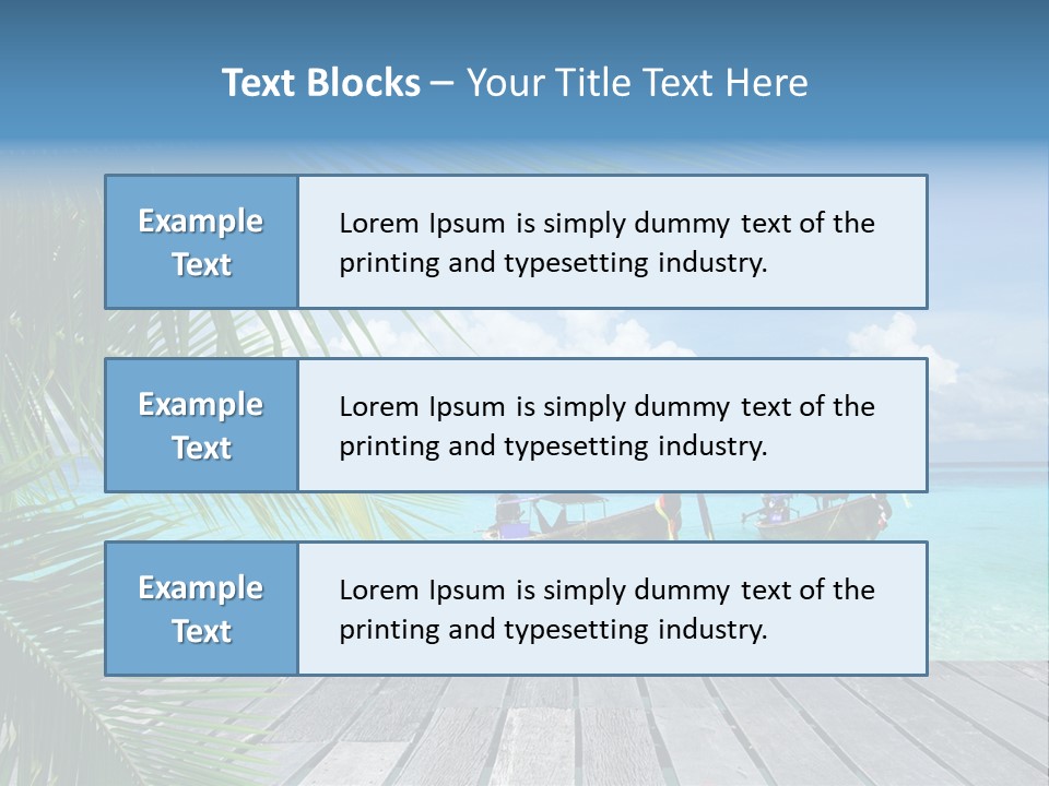 Bay Tropical Sunny PowerPoint Template