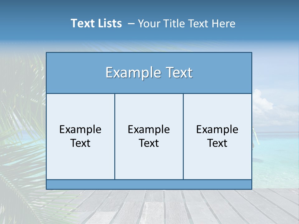 Bay Tropical Sunny PowerPoint Template