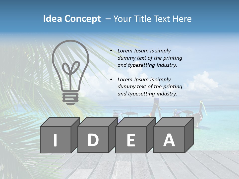 Bay Tropical Sunny PowerPoint Template
