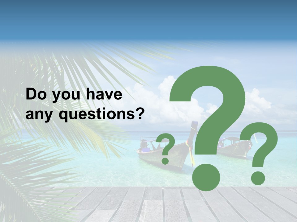 Bay Tropical Sunny PowerPoint Template