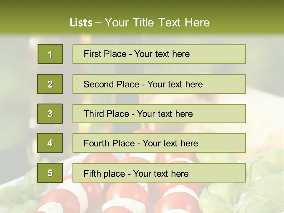 Vegetarisch Lecker Antipasto PowerPoint Template