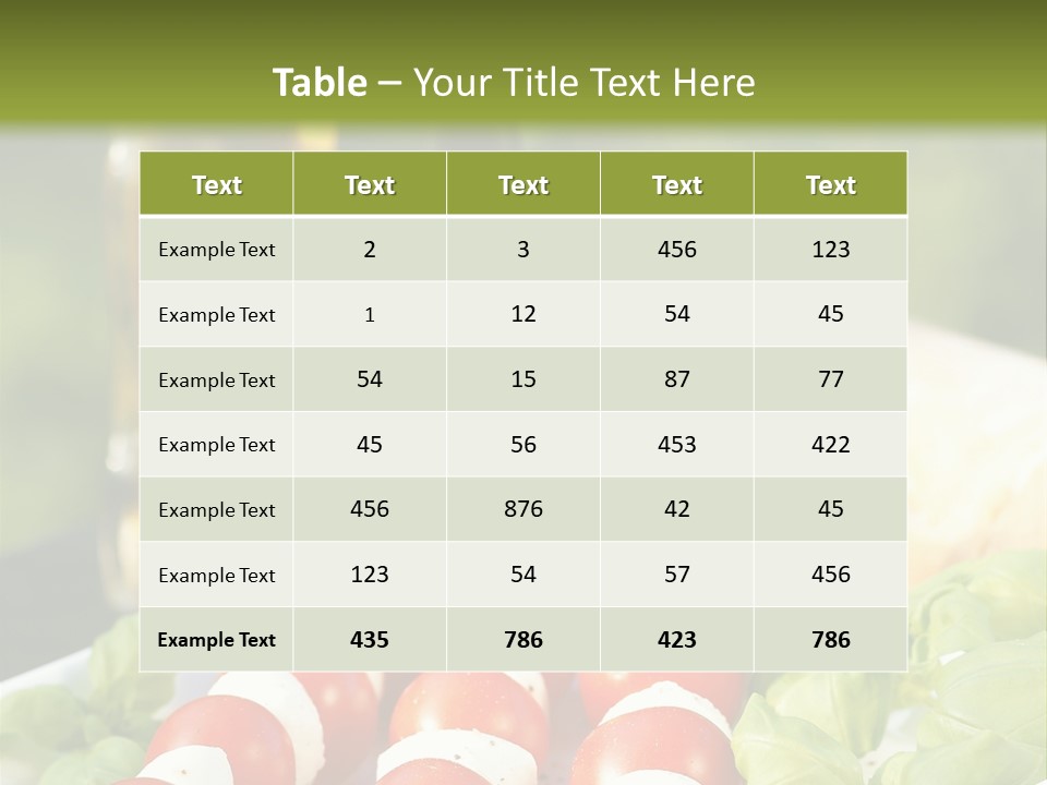 Vegetarisch Lecker Antipasto PowerPoint Template