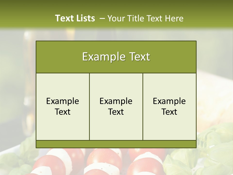 Vegetarisch Lecker Antipasto PowerPoint Template