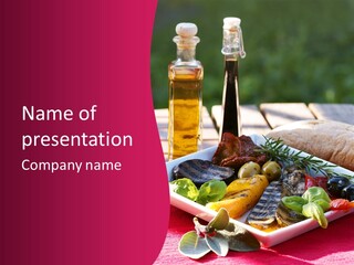 Brunch Abendessen Antipasto PowerPoint Template