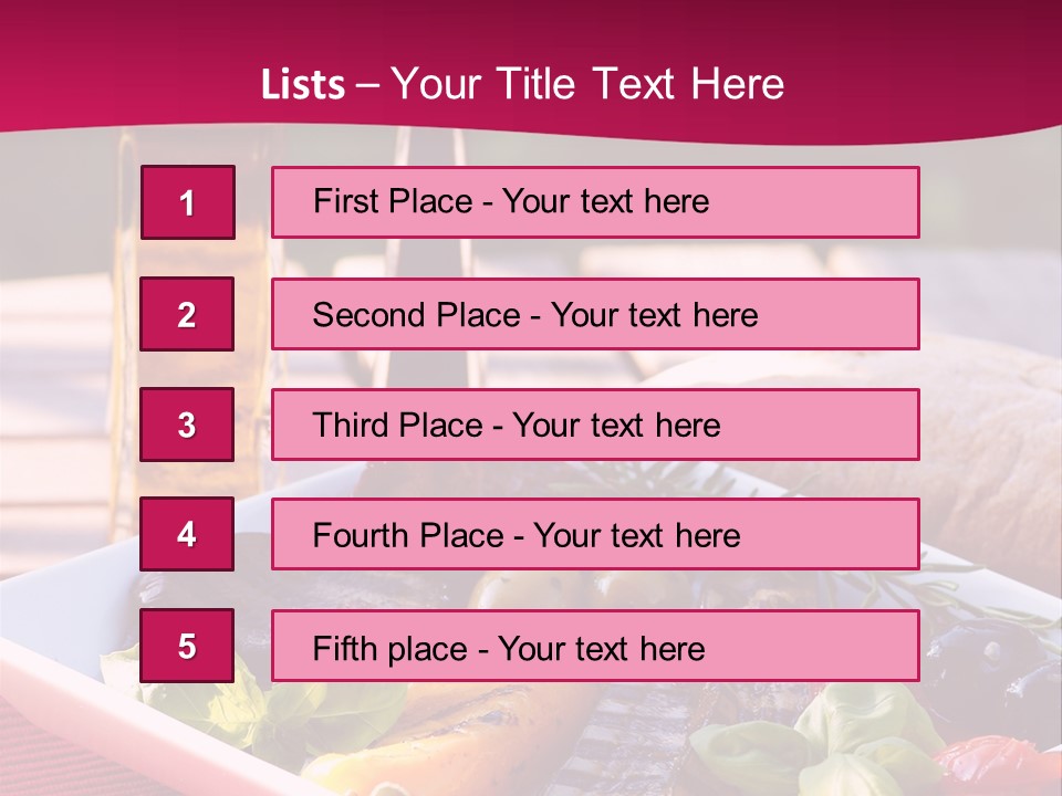 Brunch Abendessen Antipasto PowerPoint Template