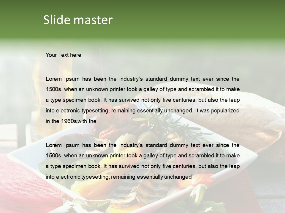 Gesund Teller Eingelegt PowerPoint Template