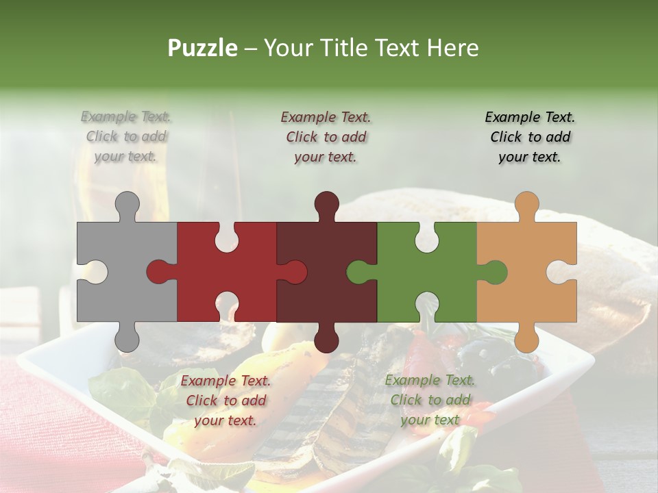 Gesund Teller Eingelegt PowerPoint Template