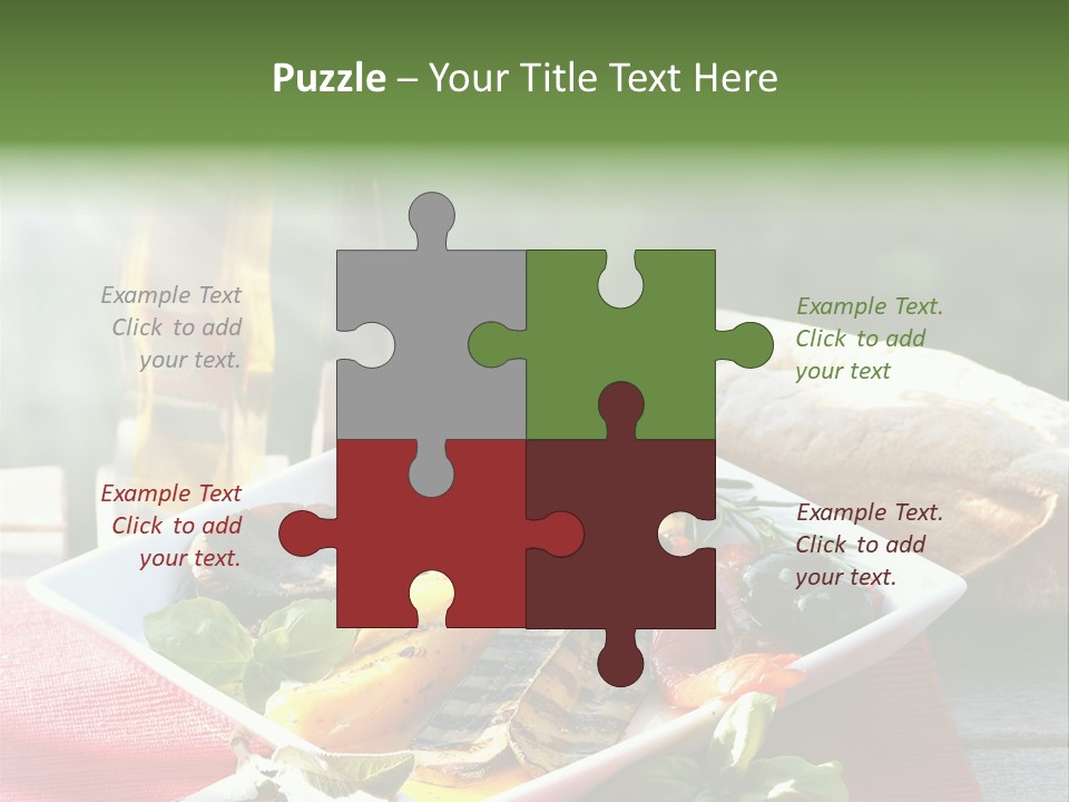 Gesund Teller Eingelegt PowerPoint Template