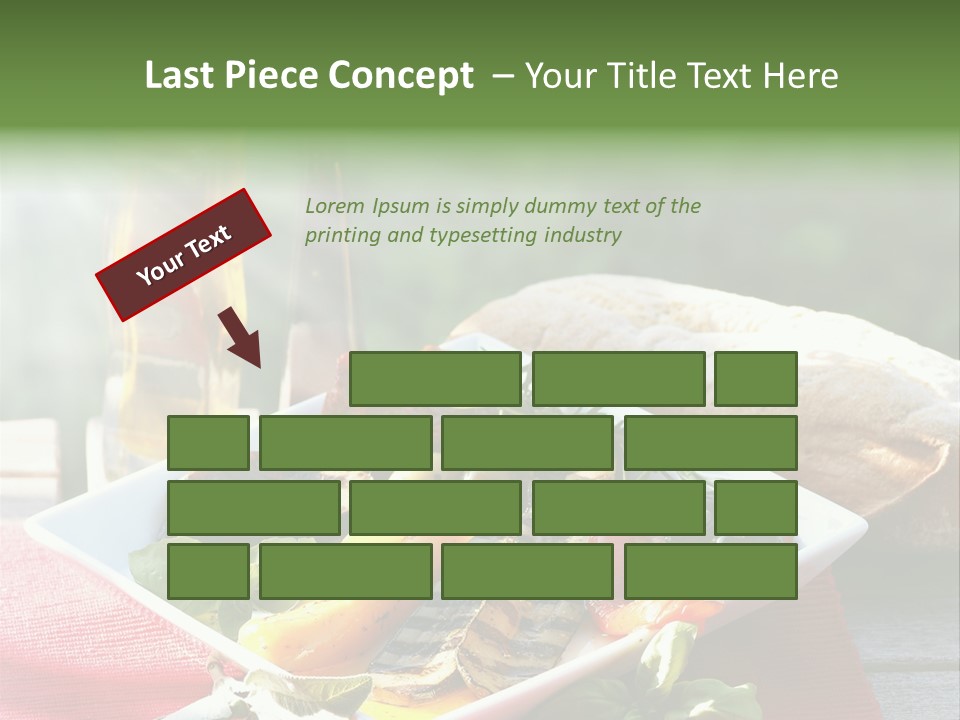 Gesund Teller Eingelegt PowerPoint Template