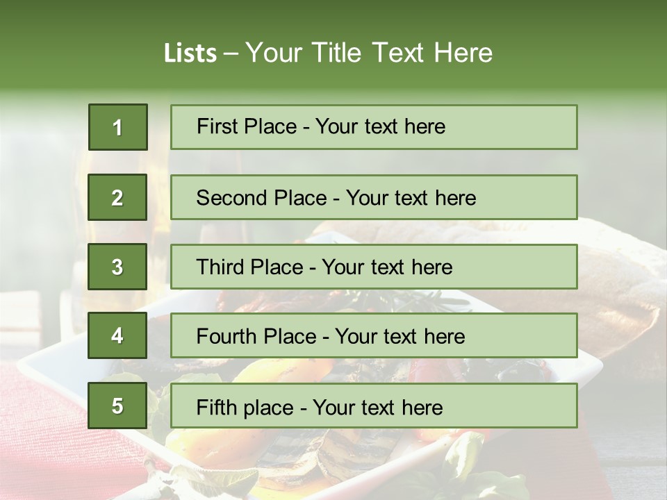 Gesund Teller Eingelegt PowerPoint Template