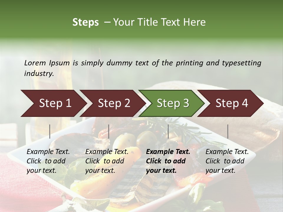 Gesund Teller Eingelegt PowerPoint Template