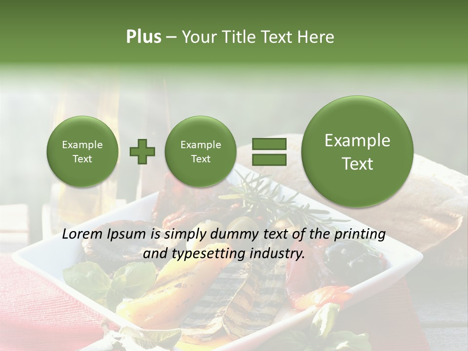 Gesund Teller Eingelegt PowerPoint Template
