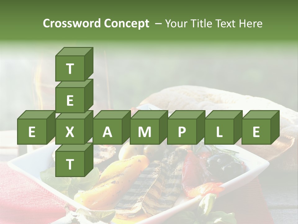 Gesund Teller Eingelegt PowerPoint Template